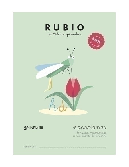 CUADERNO RUBIO A4 VACACIONES 3º ED. INF. - 1 unidad VAC3I